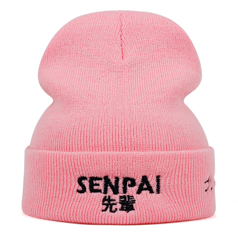 Senpai Embroidery Windproof Warm Wool Hat