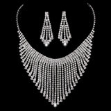 Treazy Luxury Silver Color Crystal Choker Necklace