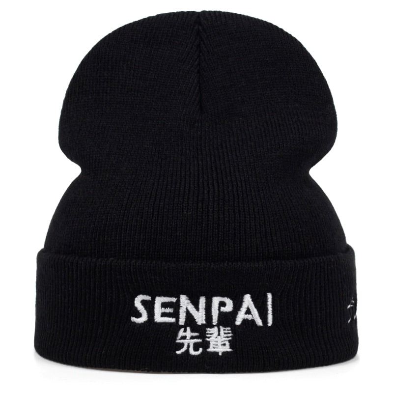 Senpai Embroidery Wool Hat Windproof Warm Hats