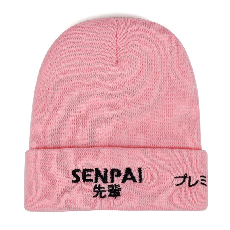 Senpai Embroidery Wool Hat Windproof Warm Hats