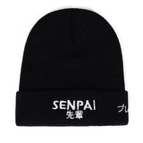 Senpai Embroidery Wool Hat Windproof Warm Hats