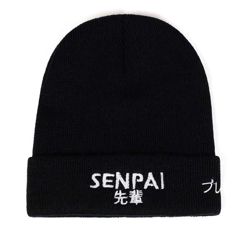 Senpai Embroidery Windproof Warm Wool Hat