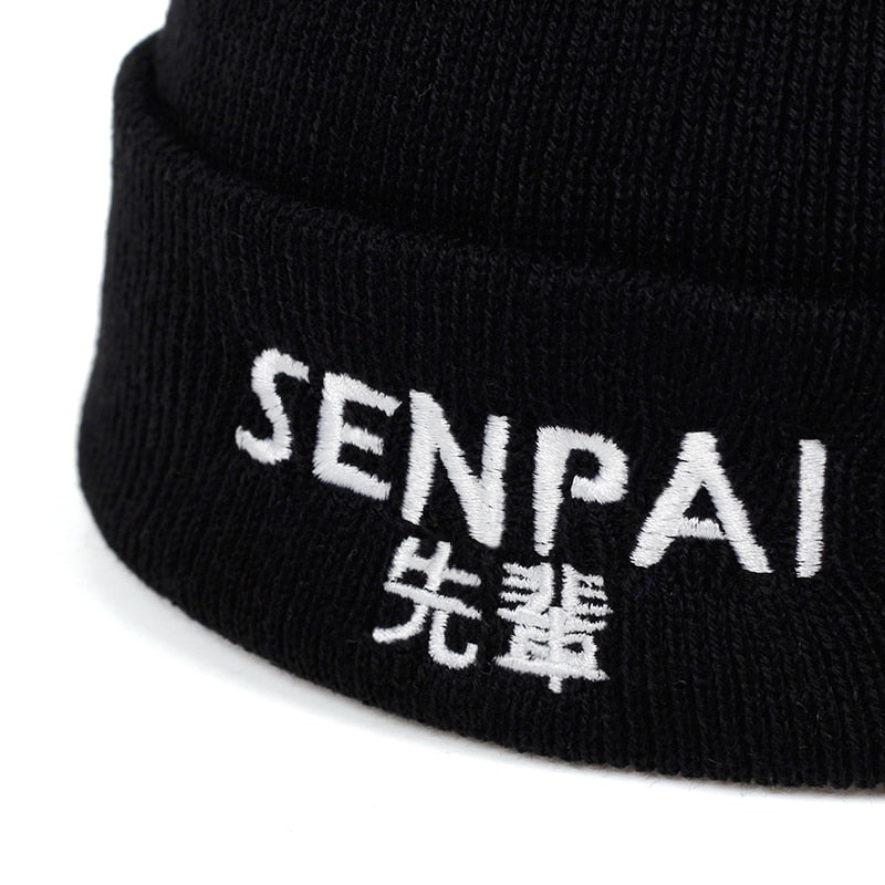 Senpai Embroidery Wool Hat Windproof Warm Hats