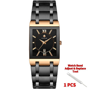 Quartz Wrist Watches Luxury Gold Black Watch