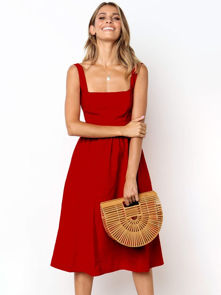 Sexy Backless Casual Long Dress for Women