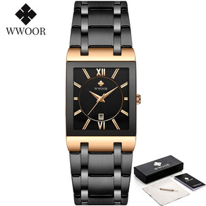 Quartz Wrist Watches Luxury Gold Black Watch