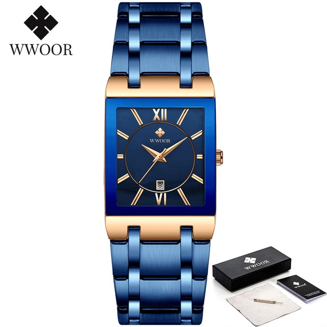 Quartz Wrist Watches Luxury Gold Black Watch