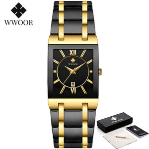 Quartz Wrist Watches Luxury Gold Black Watch