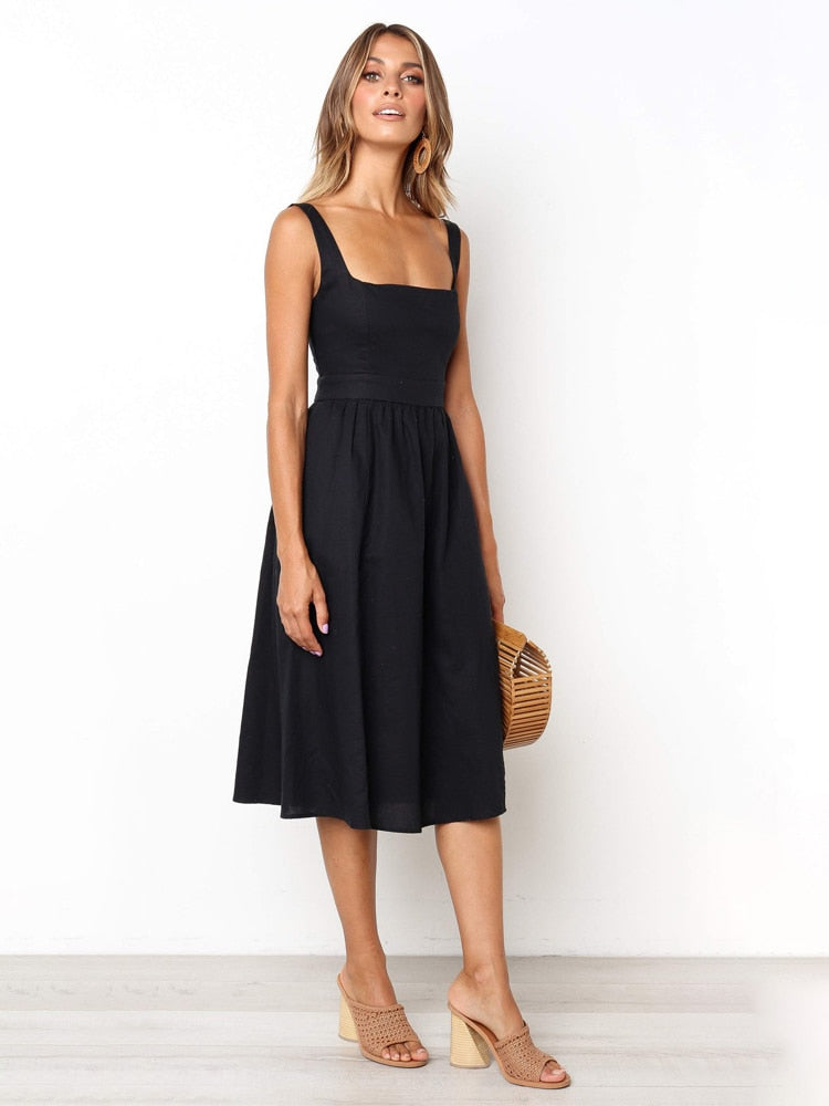 Sexy Backless Casual Long Dress for Women