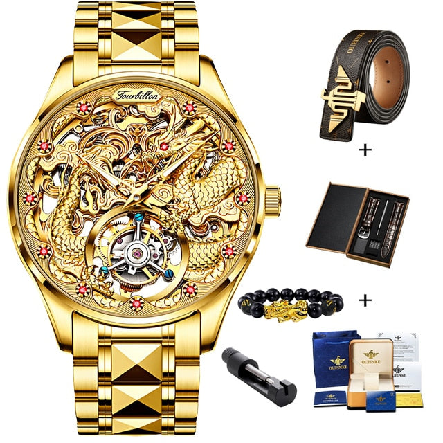 Oupinke Automatic Mechanical Tourbillon Watch