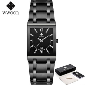 Quartz Wrist Watches Luxury Gold Black Watch