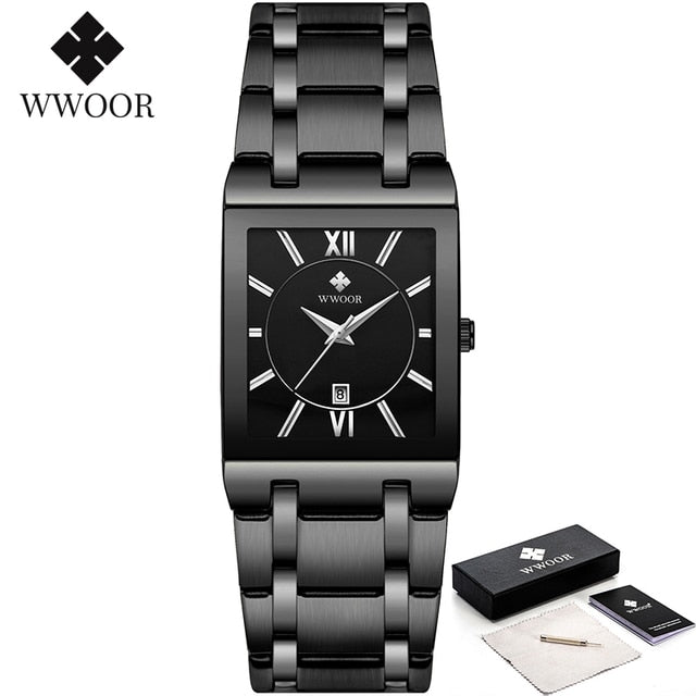 Quartz Wrist Watches Luxury Gold Black Watch