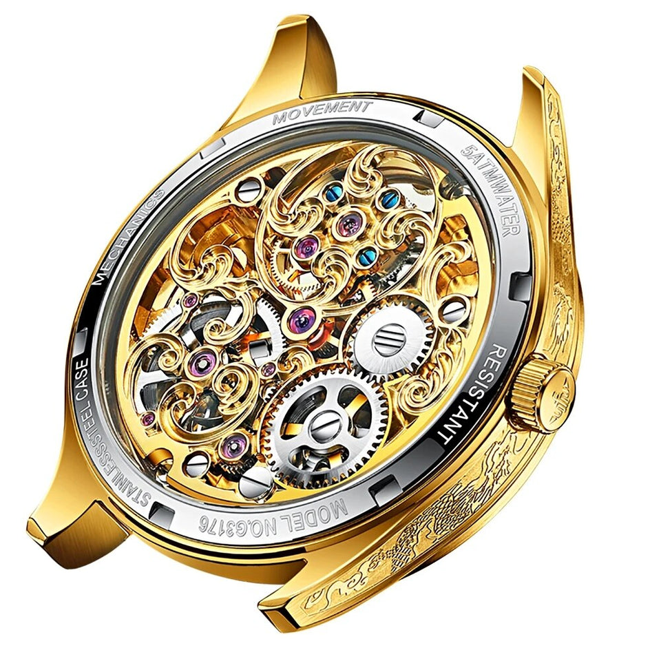 Oupinke Automatic Mechanical Tourbillon Watch