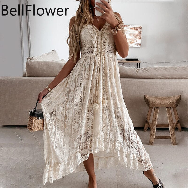 Strapless Summer Boho Maxi Dress for Women