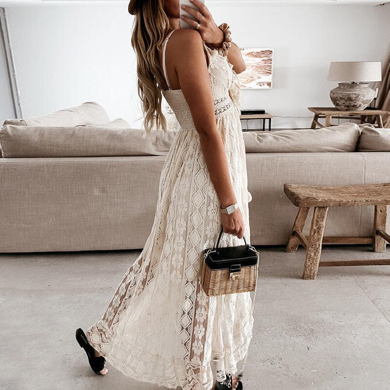 Strapless Summer Boho Maxi Dress for Women