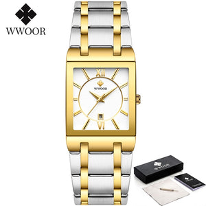 Quartz Wrist Watches Luxury Gold Black Watch