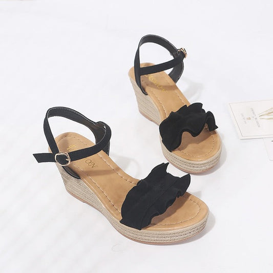 home forluxe clotheSexy Sandals Pumps Shoes Fashion Women Wedge Heels


Upper Material:
Flock


Sandal Type:
Basic


Occasion:
Casual


Closure Type:
Lace-Up


Outsole Material:
Pu


Model Number:
SANDALS


Insole Material:
EVA


Patt