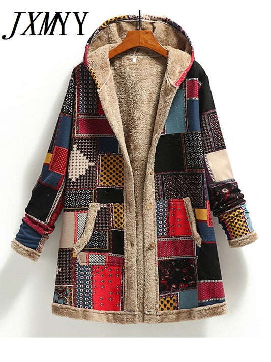 2023 Vintage  Women  Warm Coat